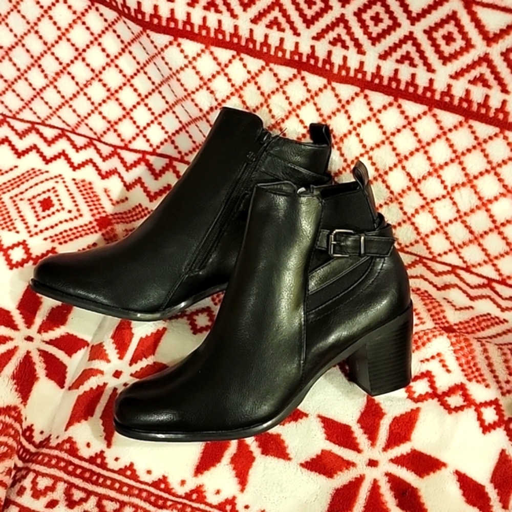 Black Ankle Boots, 10, Black